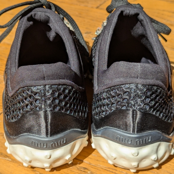Miu Miu Crystal Embroidery Sneaker 36 - Picture 6 of 9